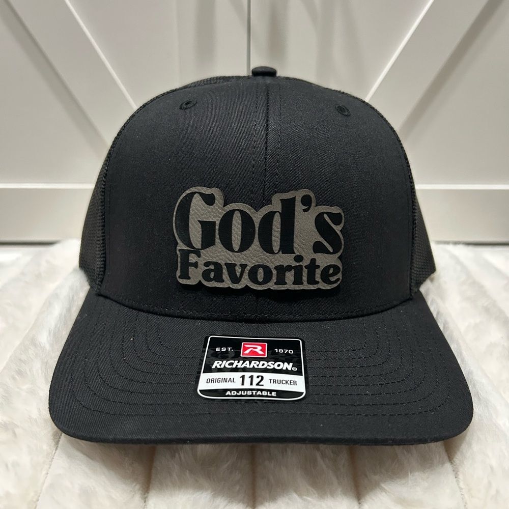 God’s favorite Laser engraved Richardson trucker hat.